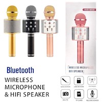 Micrófono Inalámbrico Bluetooth Altavoz Hifi Karaoke Recargable